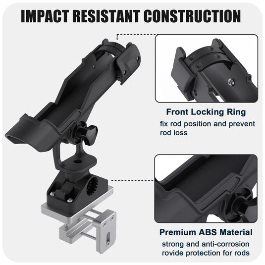 Fishing Rod Holders for Boat, Rail Mount