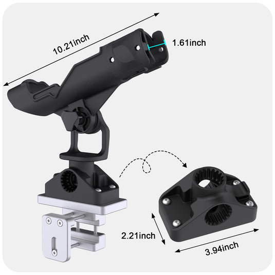 Fishing Rod Holders for Boat, Rail Mount
