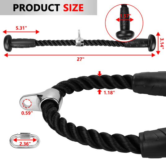 Corde à triceps ergonomique Hikeen