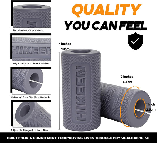 Poignées d'haltères à barre épaisse Hikeen