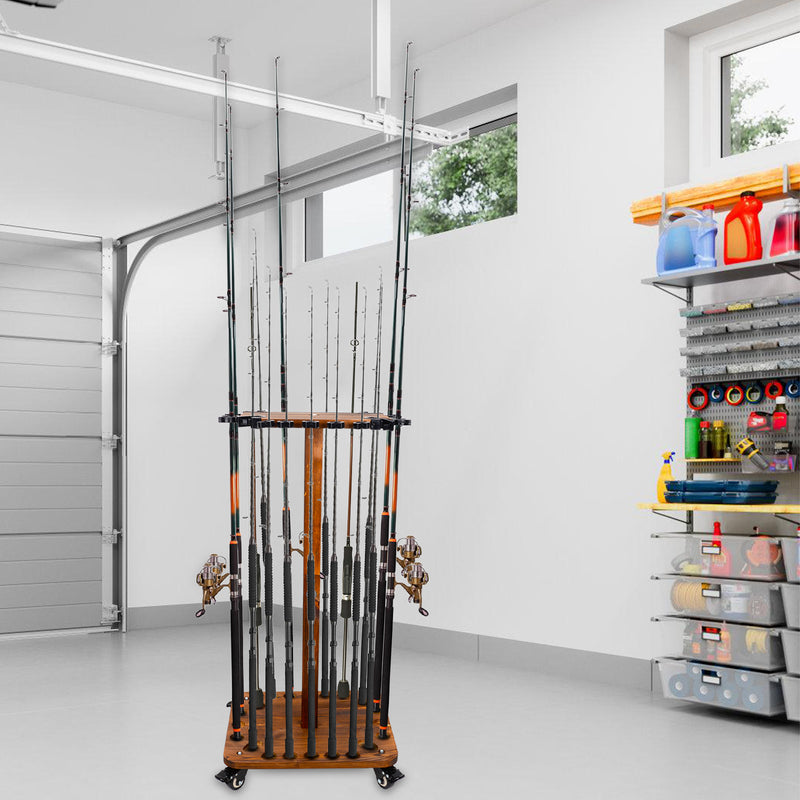 Load image into Gallery viewer, Hikeen Fishing Rod Holders for Garage,Floor Stand