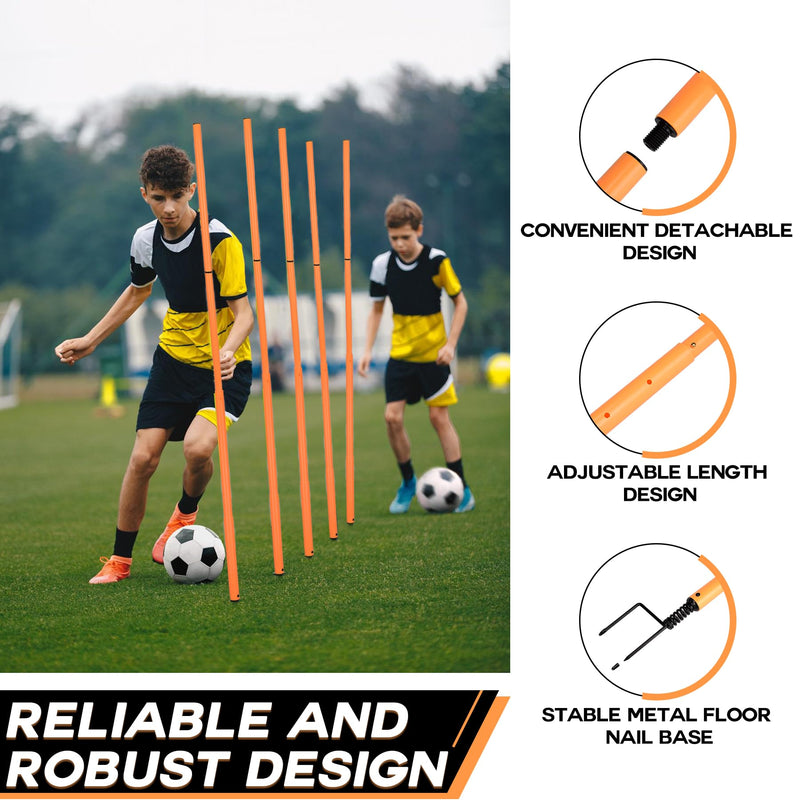 Load image into Gallery viewer, Hikeen Removable Soccer Agility Training Poles