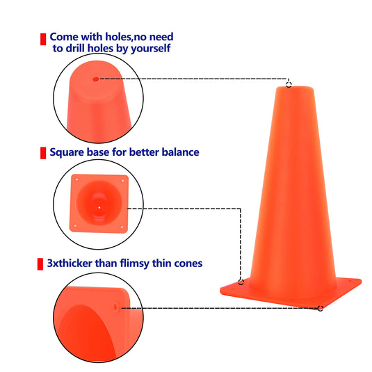 Hikeen 10 Packs Cones Sports