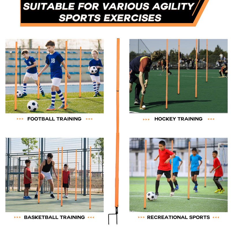 Load image into Gallery viewer, Hikeen Removable Soccer Agility Training Poles