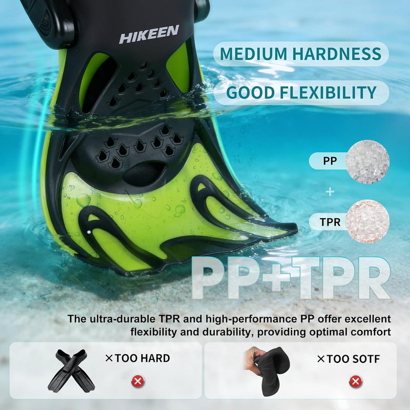 Load image into Gallery viewer, Hikeen Adjustable Short Snorkeling Fins with Mesh Bag
