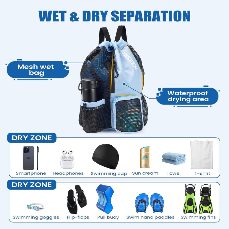 Lataa kuva gallerian katseluohjelmaan Hikeen 4-Piece Swim Training Set with Hand Paddles, Pull Buoy & Mesh Bag