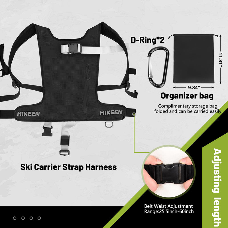 Load image into Gallery viewer, Hikeen Ski Carrier Harness for Skis & Poles
