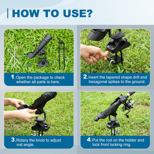 Fishing Rod Holder for Bank Fishing – Hikeen Fishing Rod Holder for Bank Fishing – Hikeen