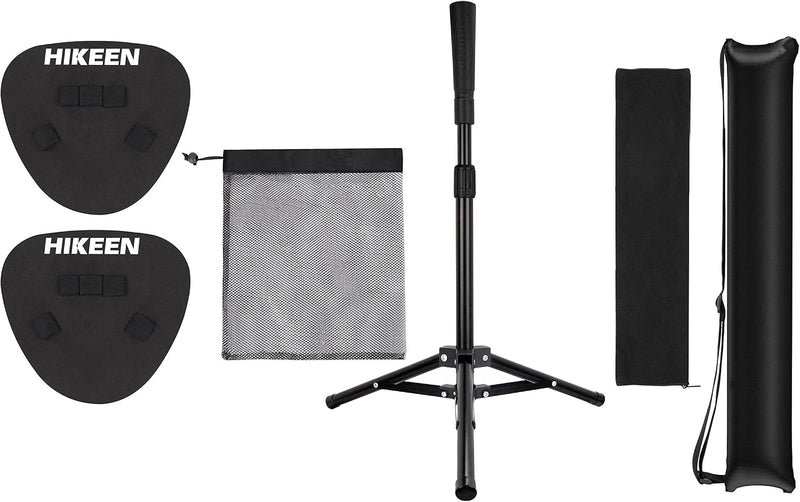 Lataa kuva gallerian katseluohjelmaan Hikeen Baseball Batting Tee &amp; 2-Pack Training Glove Set
