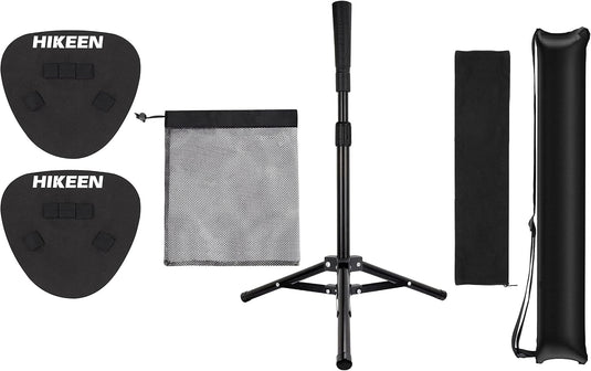Hikeen Baseball Batting Tee & 2-Pack Training Glove Set