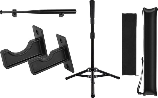 Hikeen Baseball Batting Tee & 2-Pack Wall Mount Set