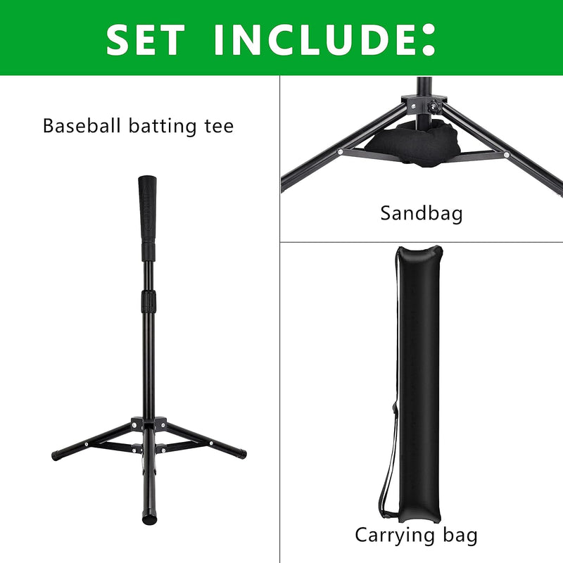 Load image into Gallery viewer, Hikeen Baseball Batting Tee &amp; 2-Pack Wall Mount Set
