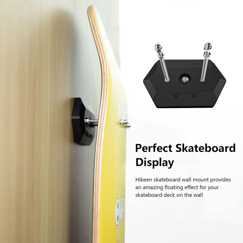Chargez l'image dans la visionneuse de la galerie, Hikeen Skateboard Wall Mount Rack – Vertical Display Holder for 2 Decks
