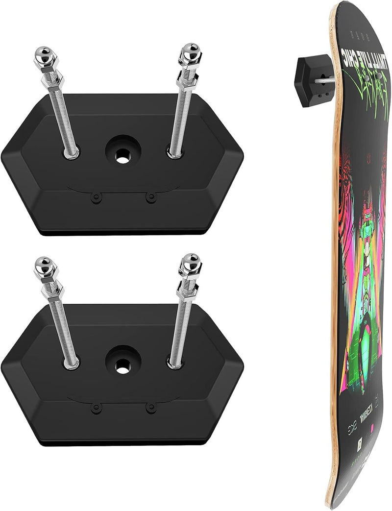 Load image into Gallery viewer, Hikeen Skateboard Wall Mount – Floating Display Rack for 3 Decks
