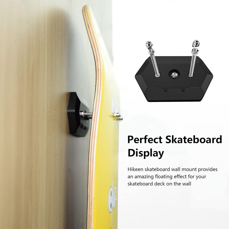 Load image into Gallery viewer, Hikeen Skateboard Wall Mount – Floating Display Rack for 3 Decks
