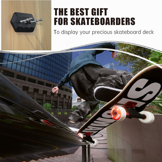 Hikeen Skateboard Wall Mount – Floating Display Hanger