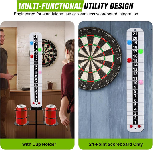 Hikeen Metal Cornhole Scoreboard with Drink Holders