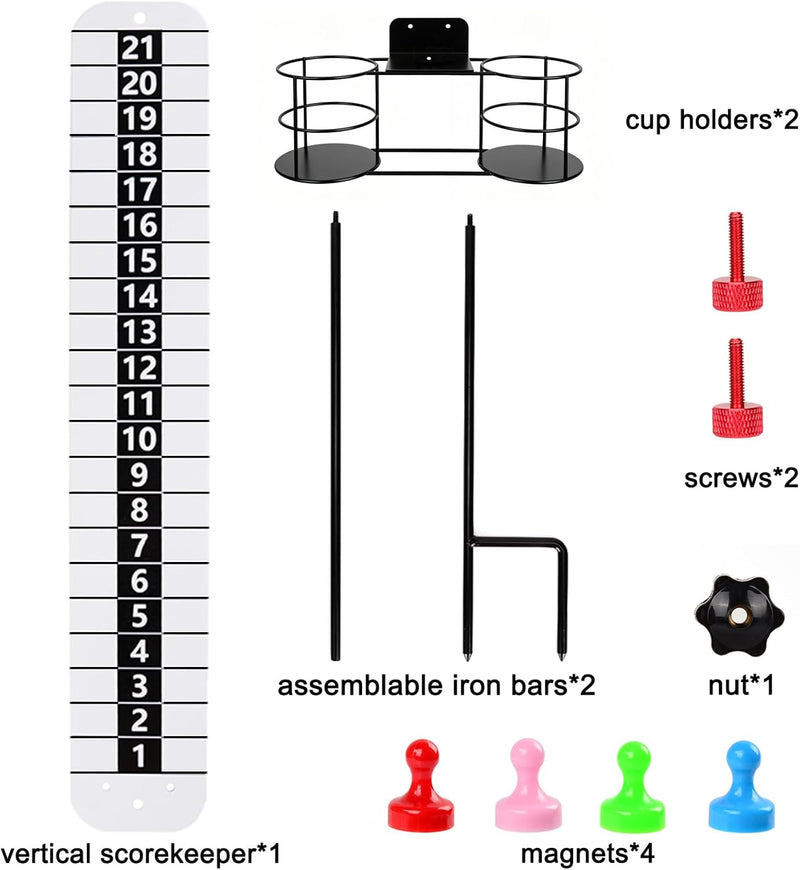 Load image into Gallery viewer, Hikeen Metal Cornhole Scoreboard with Drink Holders
