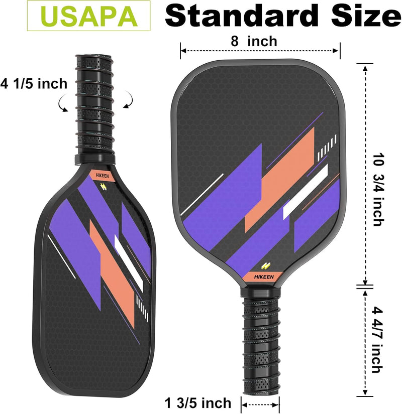 Load image into Gallery viewer, Hikeen 4-Piece Pickleball Paddle Set with Balls &amp; Carrying Bag
