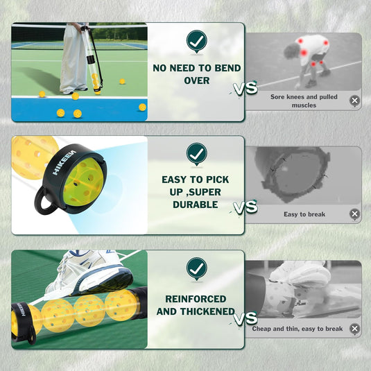 Hikeen Pickleball Ball Retriever with Shoulder Strap