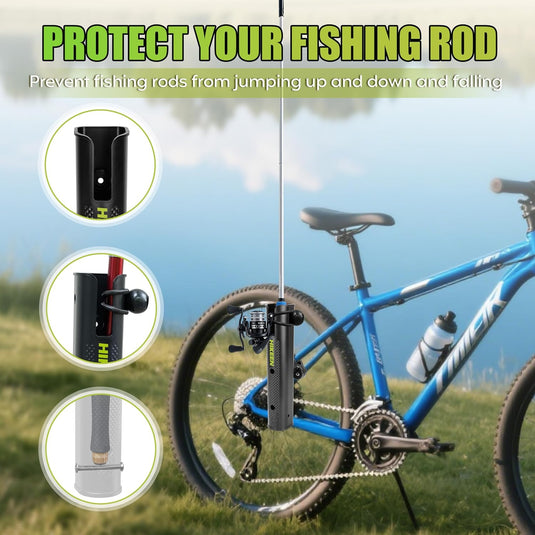 Hikeen Adjustable Fishing Rod Holder for Bike, Chair, Cart & ATV