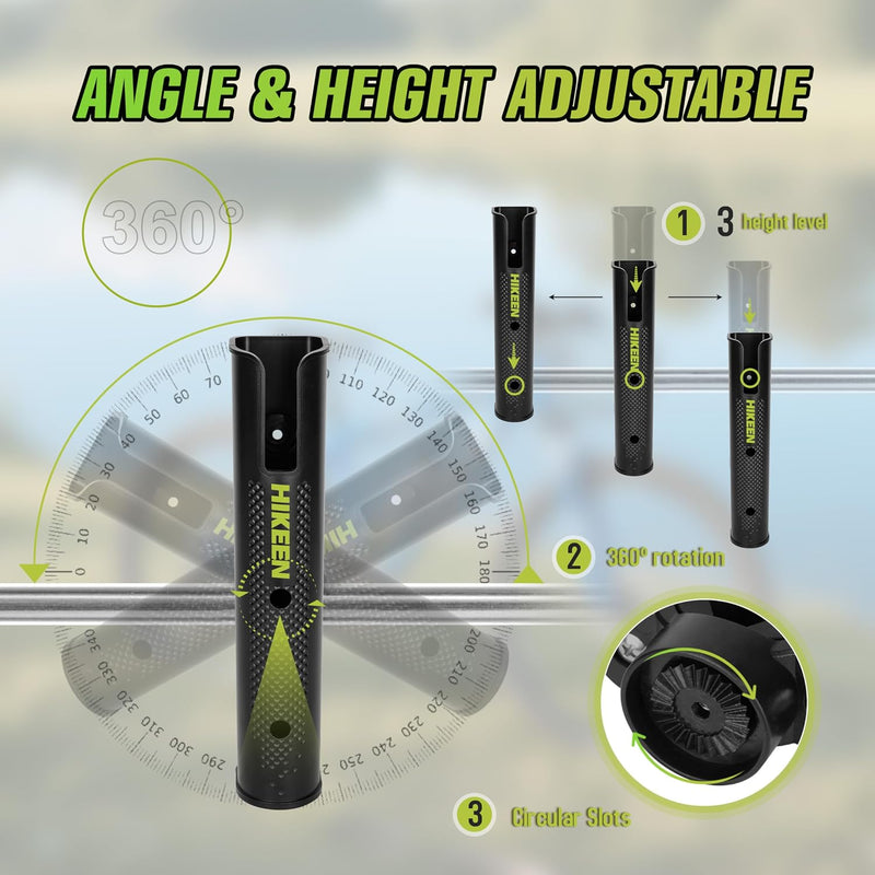 Lataa kuva gallerian katseluohjelmaan Hikeen Adjustable Fishing Rod Holder for Bike, Chair, Cart &amp; ATV
