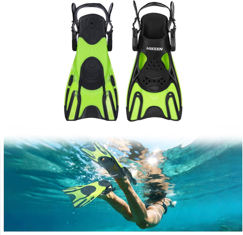 Load image into Gallery viewer, Hikeen Adjustable Short Snorkeling Fins with Mesh Bag
