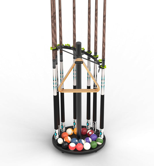 Hikeen Heavy Duty Pool Cue Rack – Holds 10 Cues, Steel Frame