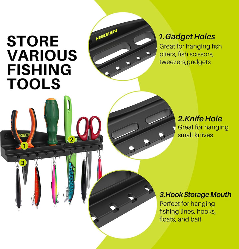 Chargez l'image dans la visionneuse de la galerie, Hikeen Boat Fishing Tool Holder – Screw-Mount Rack for Pliers, Knives &amp; Lures
