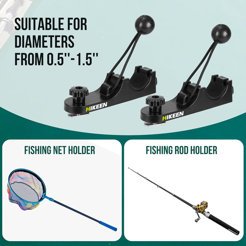 Lataa kuva gallerian katseluohjelmaan Hikeen Kayak Paddle &amp; Fishing Rod Holder – Track Mount for Canoe &amp; Paddle Board
