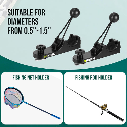 Hikeen Kayak Paddle & Fishing Rod Holder – Track Mount for Canoe & Paddle Board