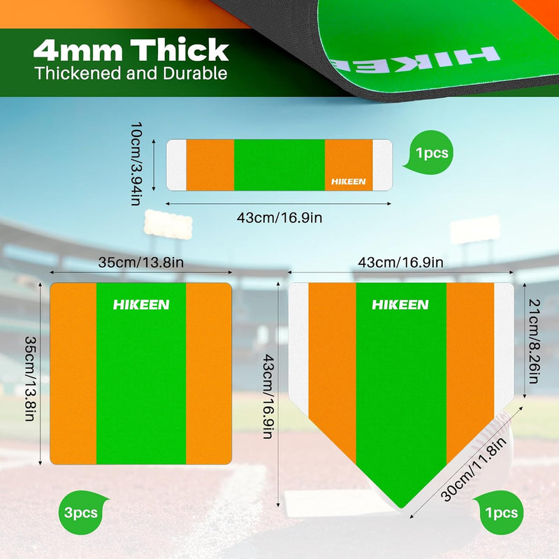 Chargez l'image dans la visionneuse de la galerie, Hikeen 5-Piece Throw Down Baseball &amp; Softball Base Set
