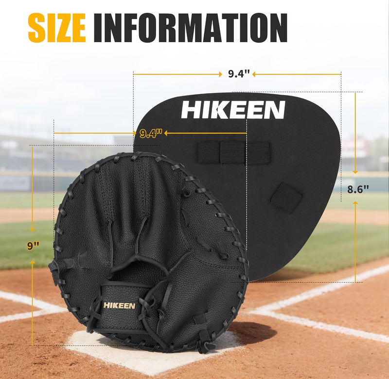 Lataa kuva gallerian katseluohjelmaan Hikeen 2-Piece Pancake Training Glove Set for Baseball &amp; Softball
