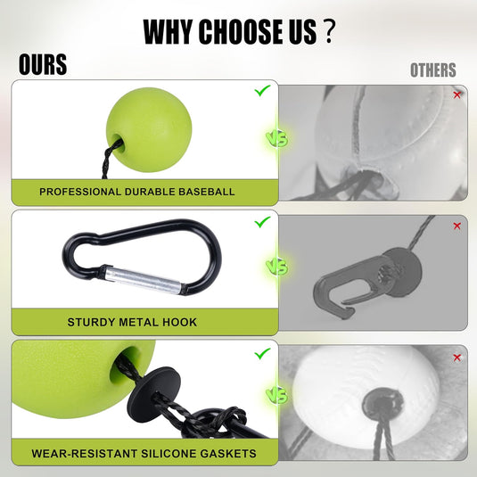 Hikeen Baseball Batting Trainer with 20m Rope
