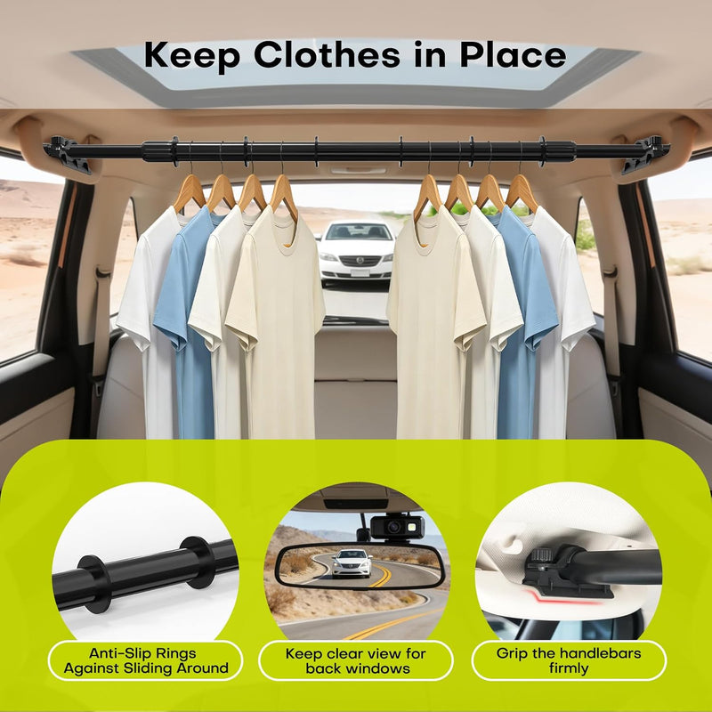 Chargez l'image dans la visionneuse de la galerie, Hikeen Heavy-Duty Telescopic Car Clothes Hanger
