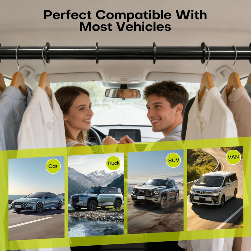 Chargez l'image dans la visionneuse de la galerie, Hikeen Heavy-Duty Telescopic Car Clothes Hanger
