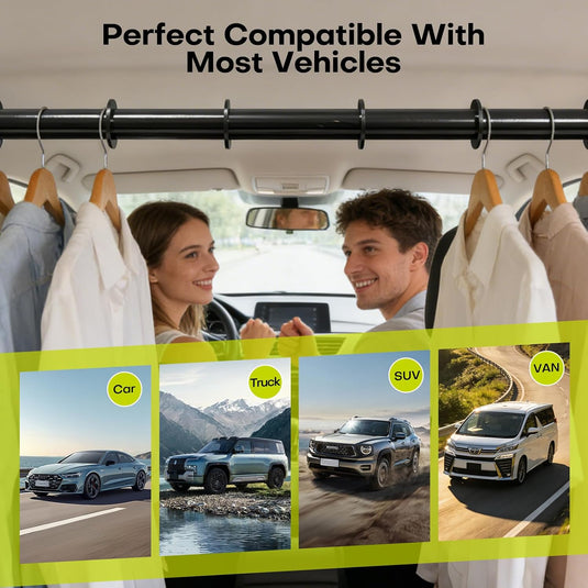 Hikeen Heavy-Duty Telescopic Car Clothes Hanger