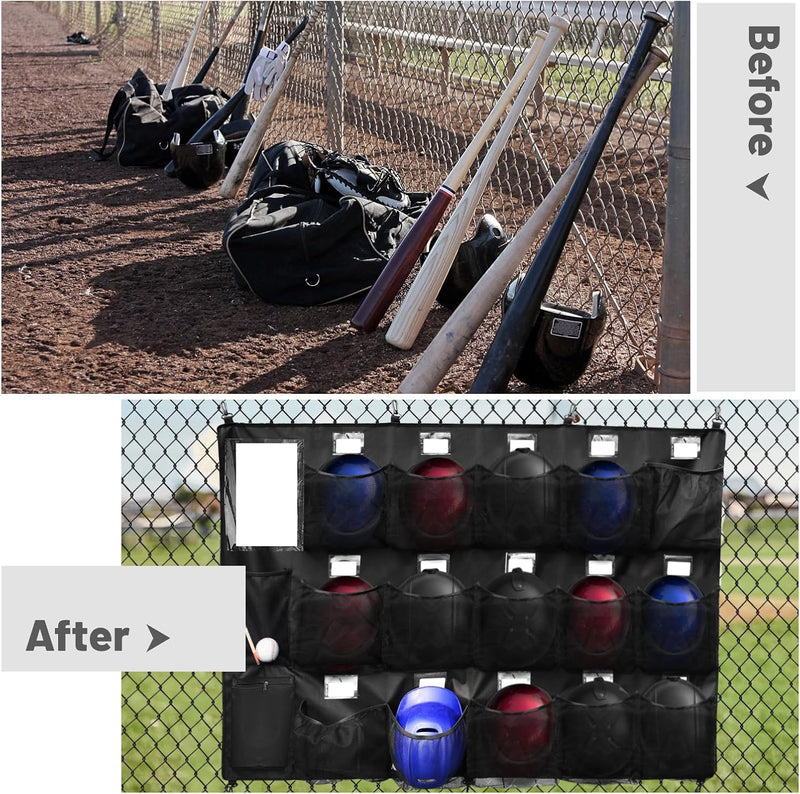 Lataa kuva gallerian katseluohjelmaan Hikeen Baseball Helmet Bag, Bat Rack &amp; Base Set
