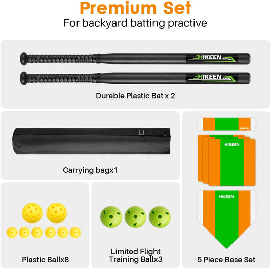 Hikeen 18-Piece Baseball Bat & Practice Set