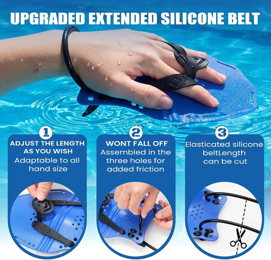 Hikeen 4-Piece Swim Training Set with Hand Paddles, Pull Buoy & Mesh Bag