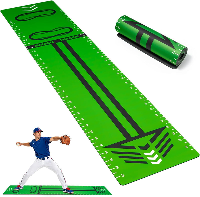 Load image into Gallery viewer, Hikeen Softball Pitching Mat for Stride &amp; Stance Training | 70" × 15"
