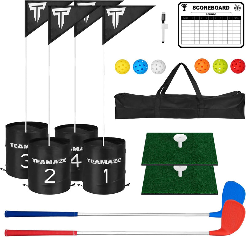 Lataa kuva gallerian katseluohjelmaan Hikeen Battle Golf Yard Game Set – Backyard Golf Game for Adults
