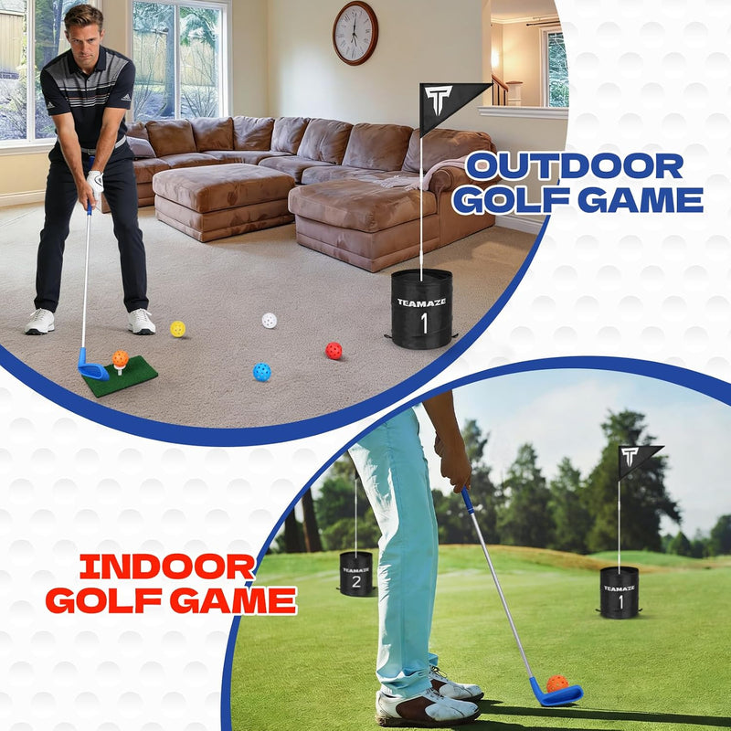Lataa kuva gallerian katseluohjelmaan Hikeen Battle Golf Yard Game Set – Backyard Golf Game for Adults
