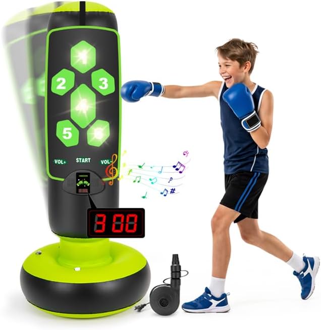 Chargez l'image dans la visionneuse de la galerie, Hikeen Inflatable Punching Bag with Scoring, Lights &amp; Music
