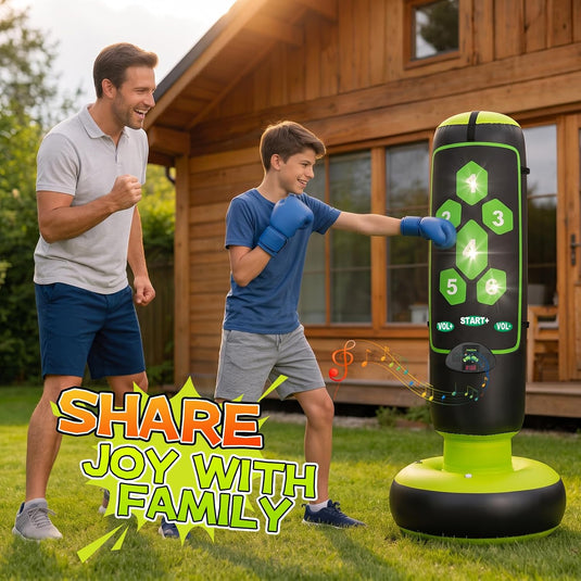 Hikeen Inflatable Punching Bag with Scoring, Lights & Music