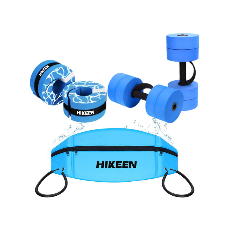 Chargez l'image dans la visionneuse de la galerie, Hikeen 6-Piece Water Aerobics Equipment Set with Aqua Belt &amp; Water Dumbbells
