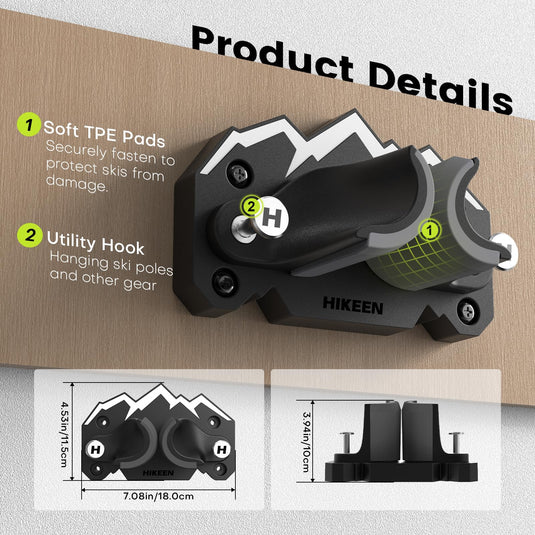 Hikeen Ski & Snowboard Wall Mount