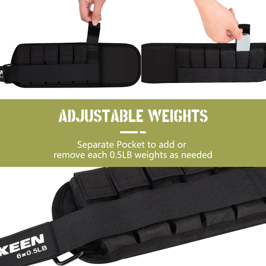 Hikeen Adjustable Ankle Weights – 1 Pair
