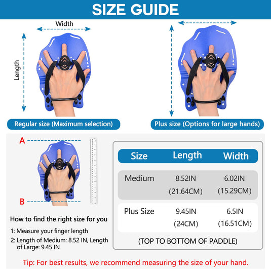 Hikeen Swim Hand Paddles with Adjustable Straps