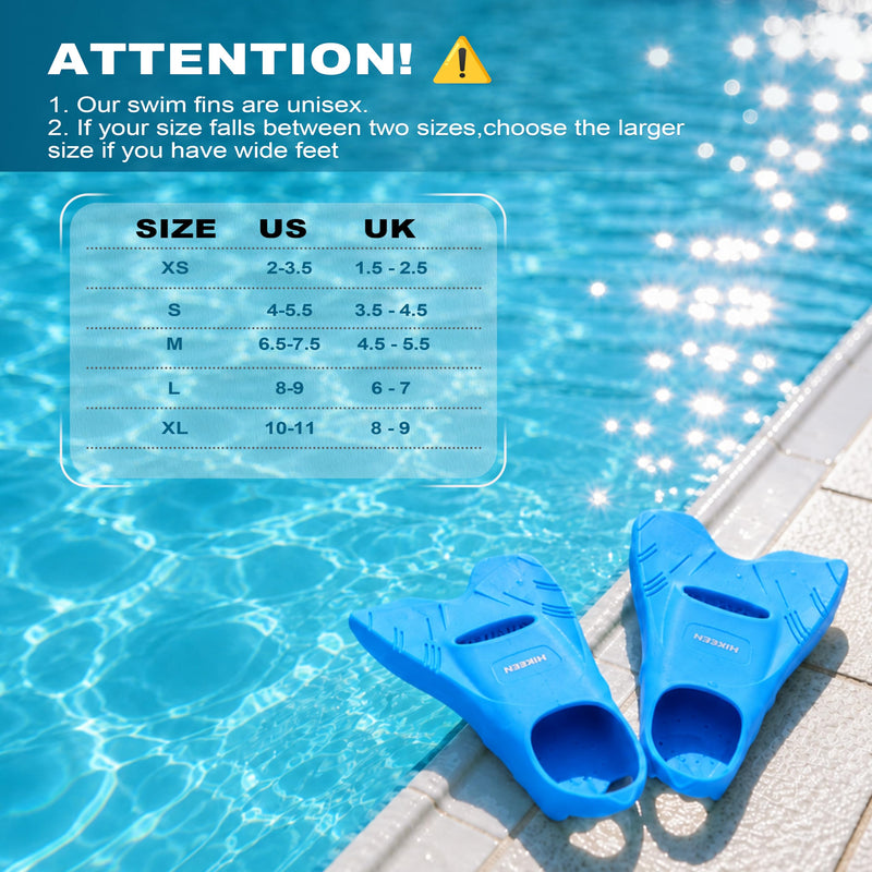 Lataa kuva gallerian katseluohjelmaan Hikeen Short Swim Fins with Mesh Bag
